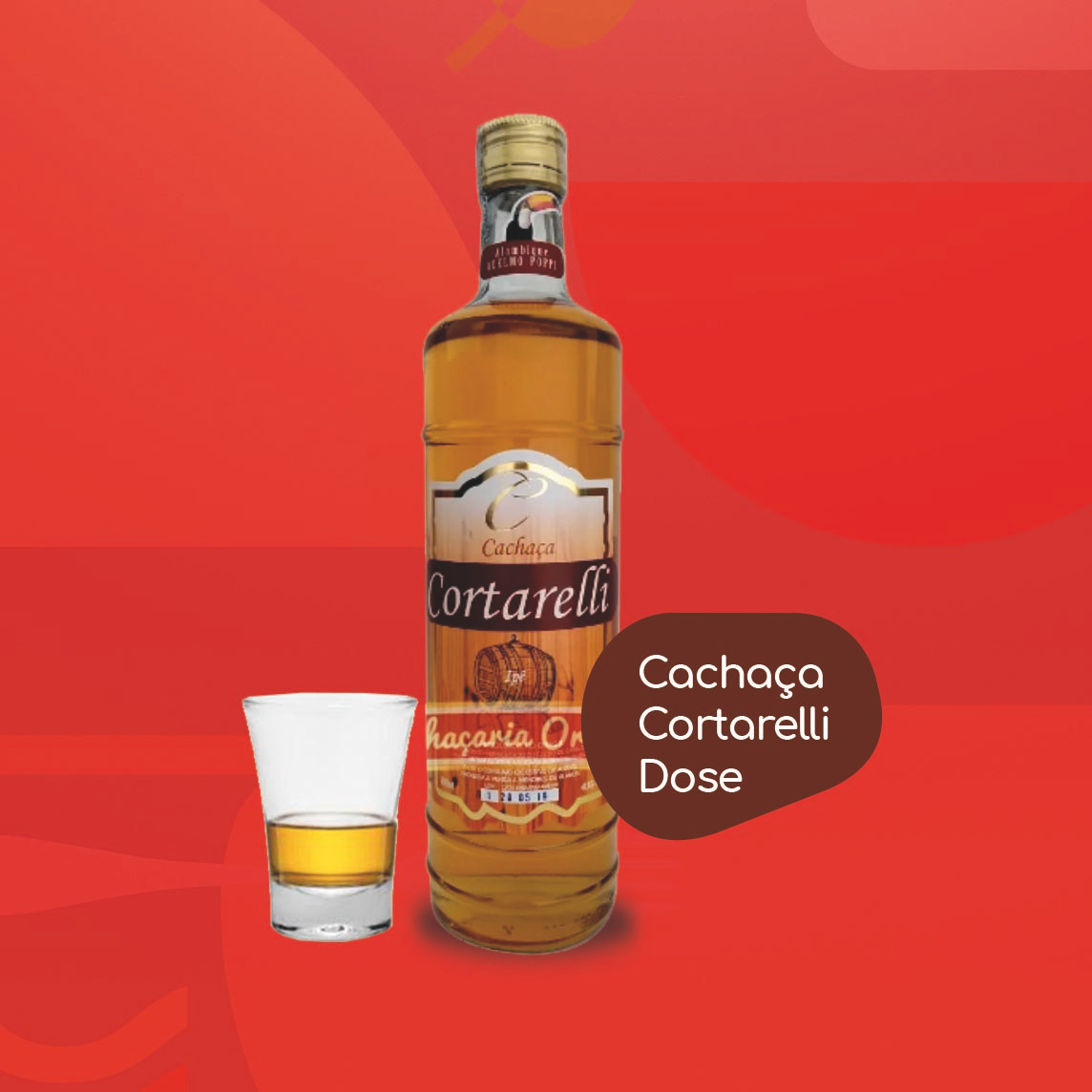 Cachaça Coronel - dose 70ml. 