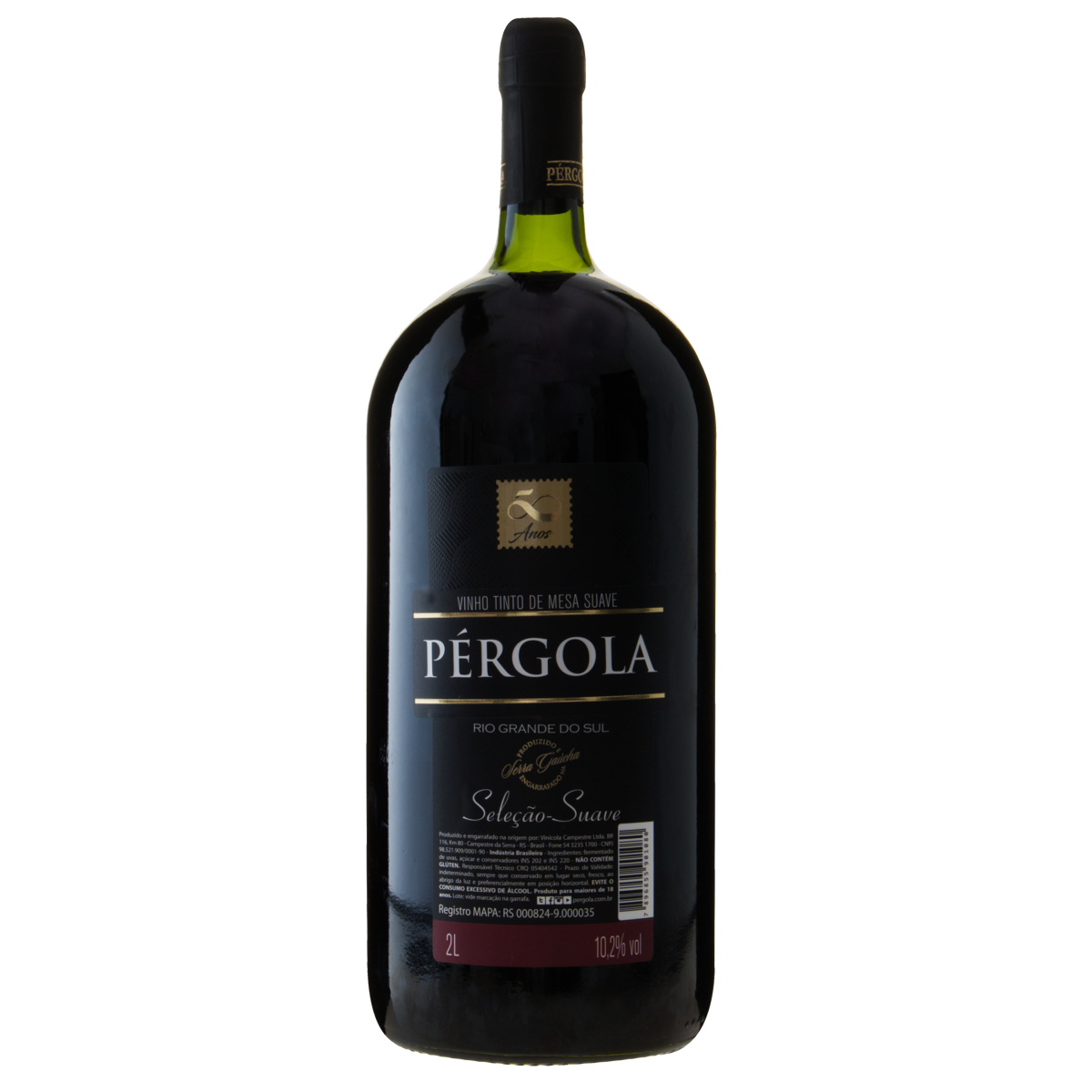 VINHO TINTO SUAVE PERGOLA 2L