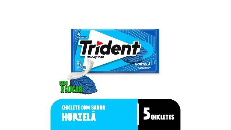 CHICLETE TRIDENT HORTELA 8GR