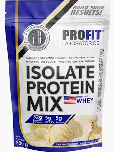 Whey Isolate Mix Blend Profitchoco Branco Sh 900g
