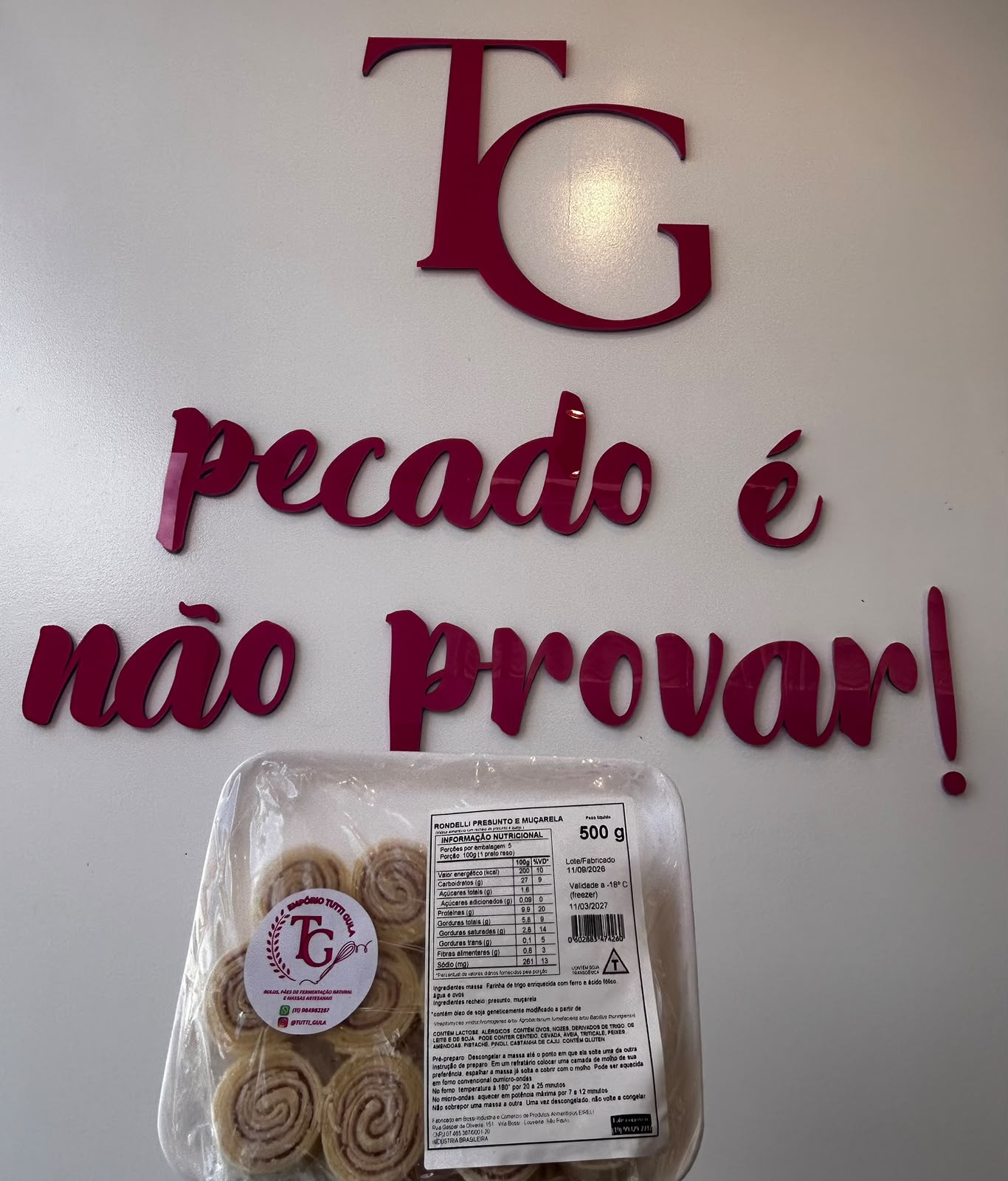 RONDELLI DE PRESUNTO E MUÇARELA 500G