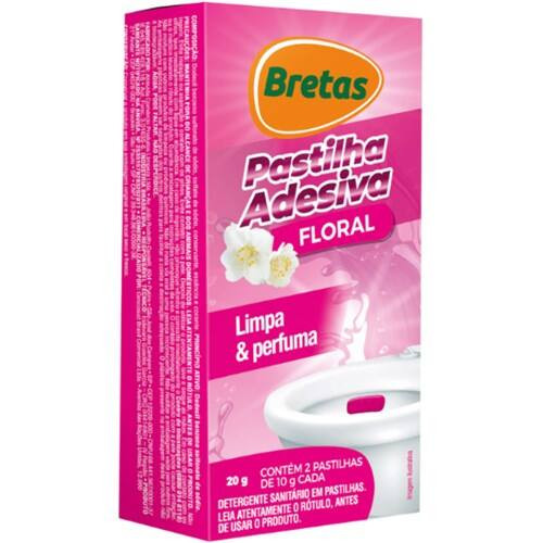 Pastilha Sanitária Adesiva Floral Bretas 2un 20g
