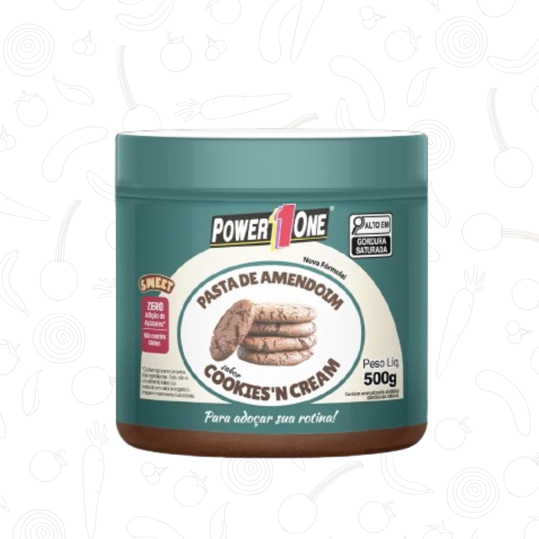 Pasta Amendoim Cookies Cream Sweet Power One 500g