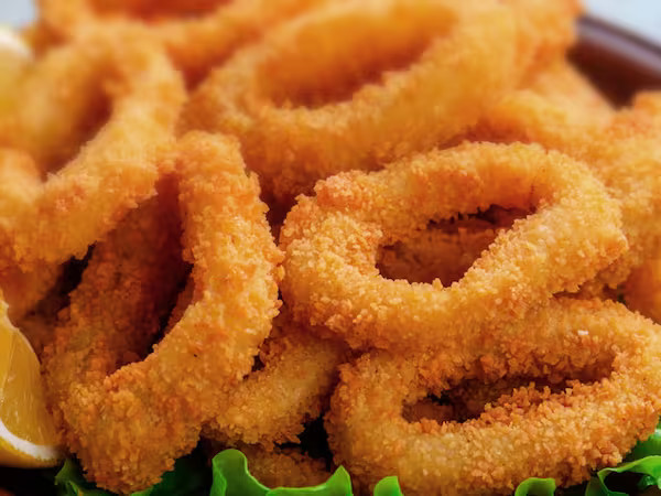 Anéis de Cebola à Milanesa Grande