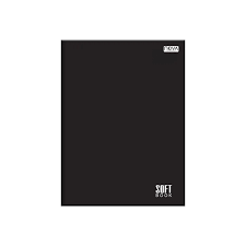 CADERNO COSTURADO PRETO 96 FLS NOVA SOLFT BOOK