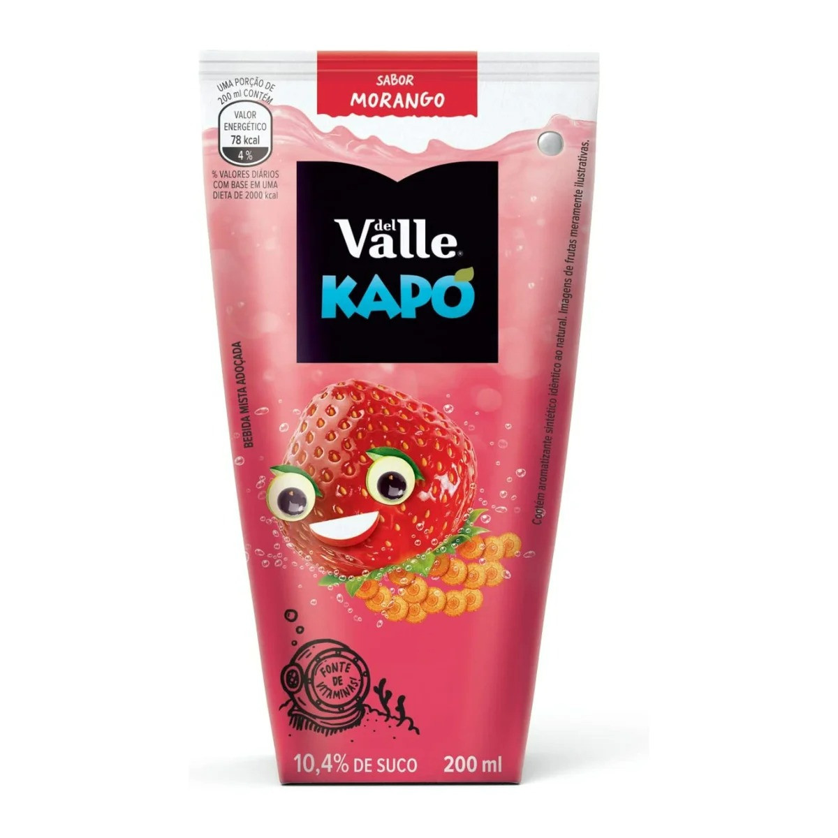 SUCO KAPO DEL VALLE SABOR MORANGO 200ML
