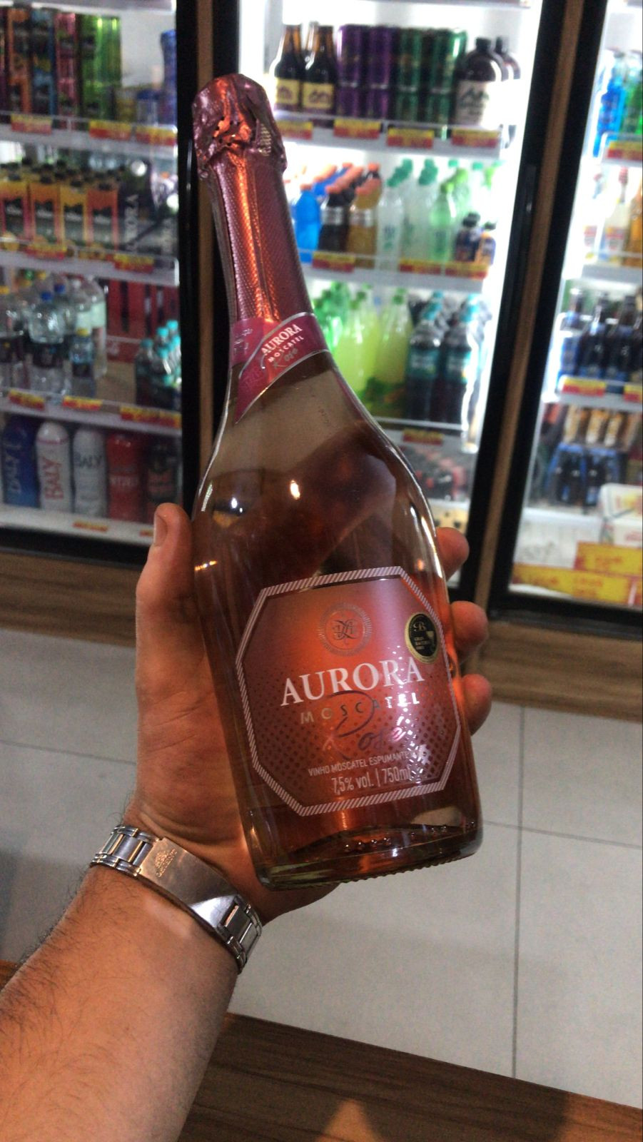 CHAMPANHE AURORA MOSCATEL ROSE 750ML