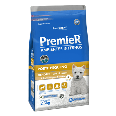 Premier Ambientes Internos Filhotes Porte Pequeno 2,5kg