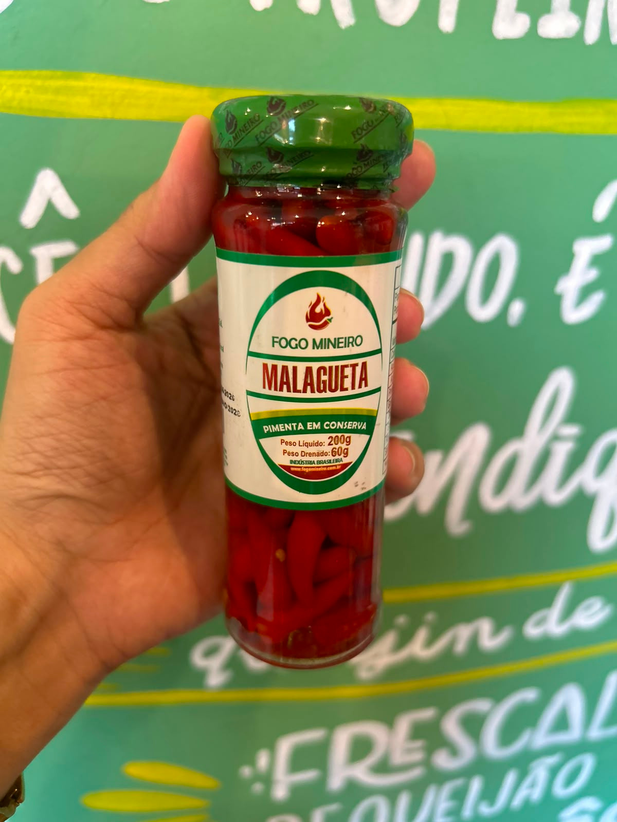 Pimenta Malagueta em Conserva Fogo Mneiro - 200g