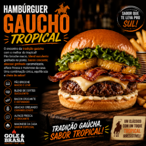 HAMBURGUER GAUCHO TROPICAL