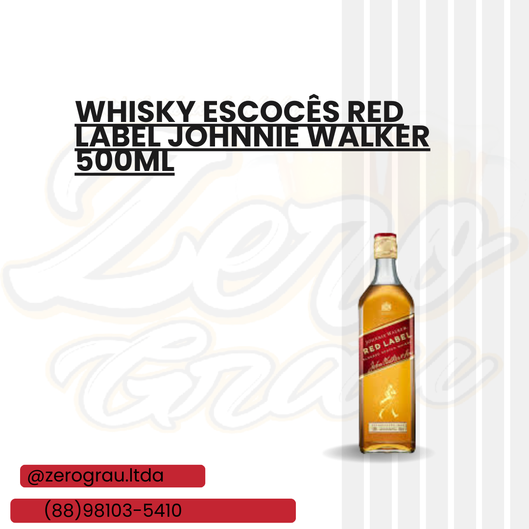 WHISKY RED LABEL JOHNNIE WALKER 500 ML 8-A