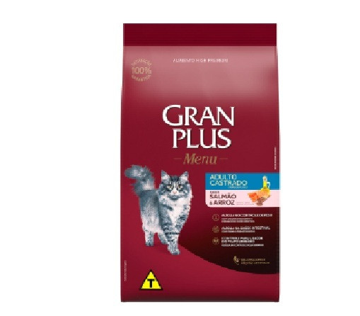 Gran Plus Menu Castrado Salmão e Arroz 10,1Kg