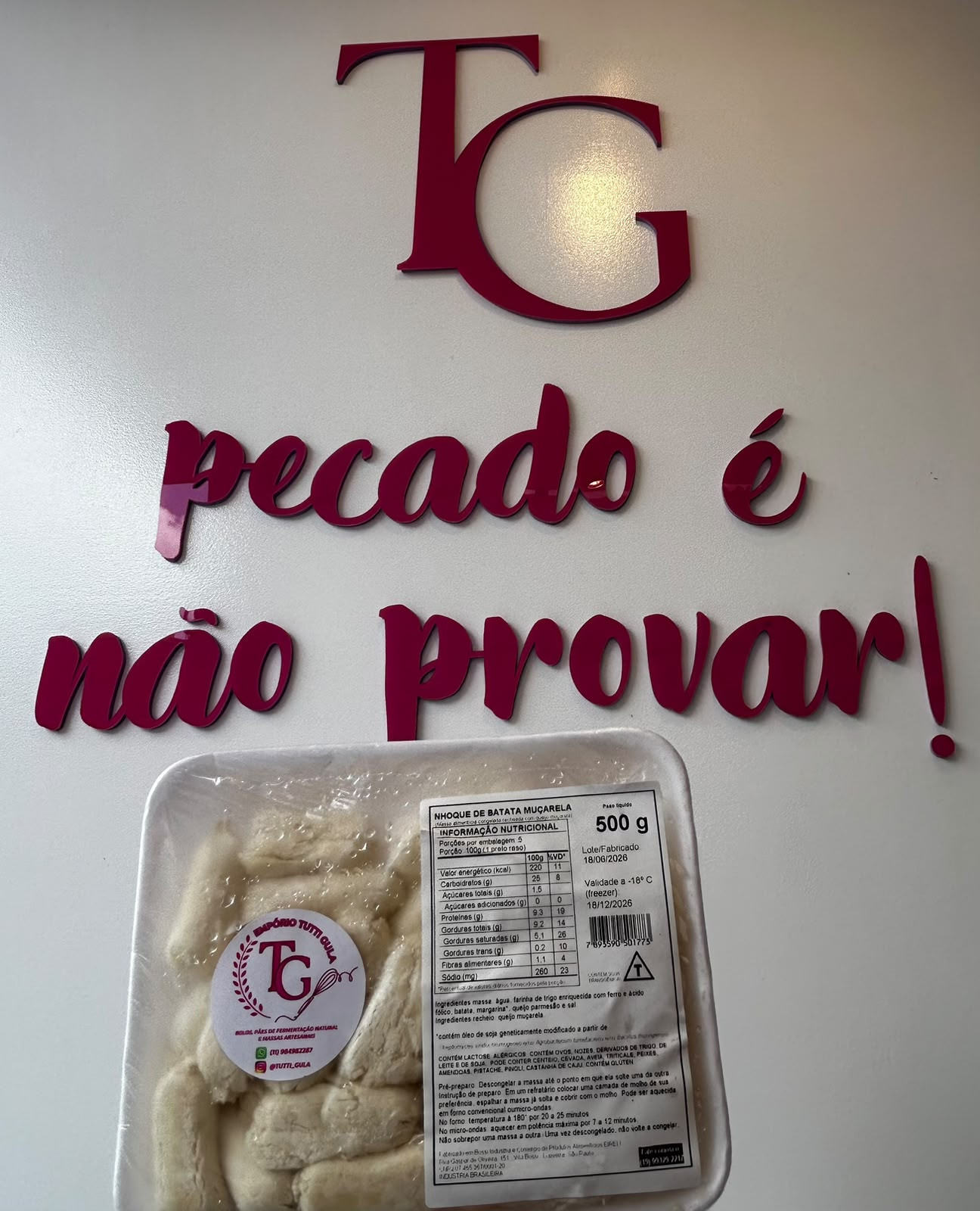 NHOQUE DE BATATA MUÇARELA 500G
