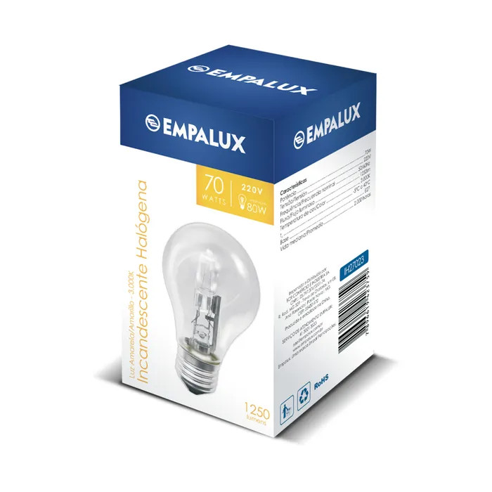 Lampada Empalux hológenea 70watts
