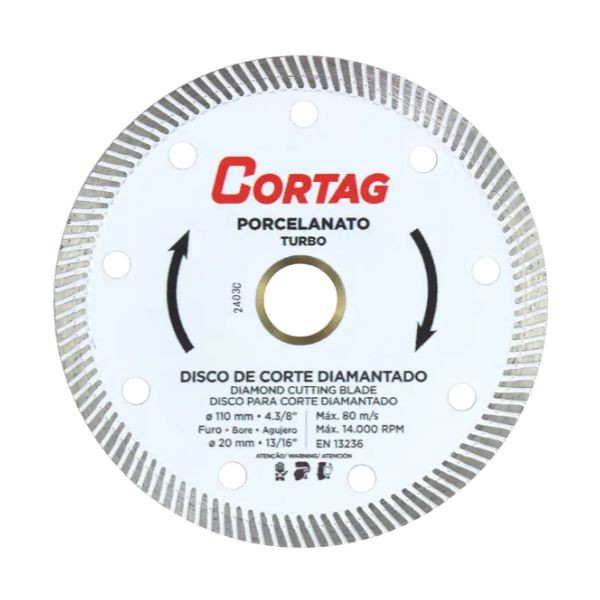 Disco de Corte Diamantado Turbo Porcelanato