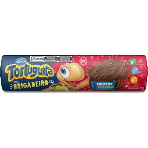 Biscoito de Chocolate com Recheio Sabor Brigadeiro Tortuguita Arcor 120g