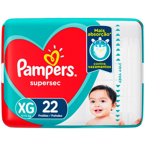 FRALDA PAMPERS SUPERSEC XG 22UN