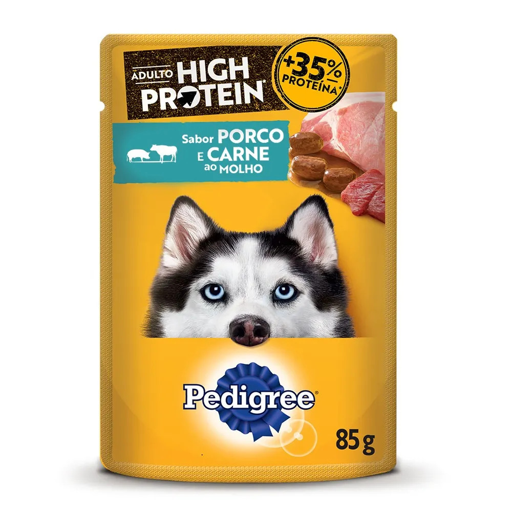 Sachê Pedigree High Protein Porco e Frango 85g