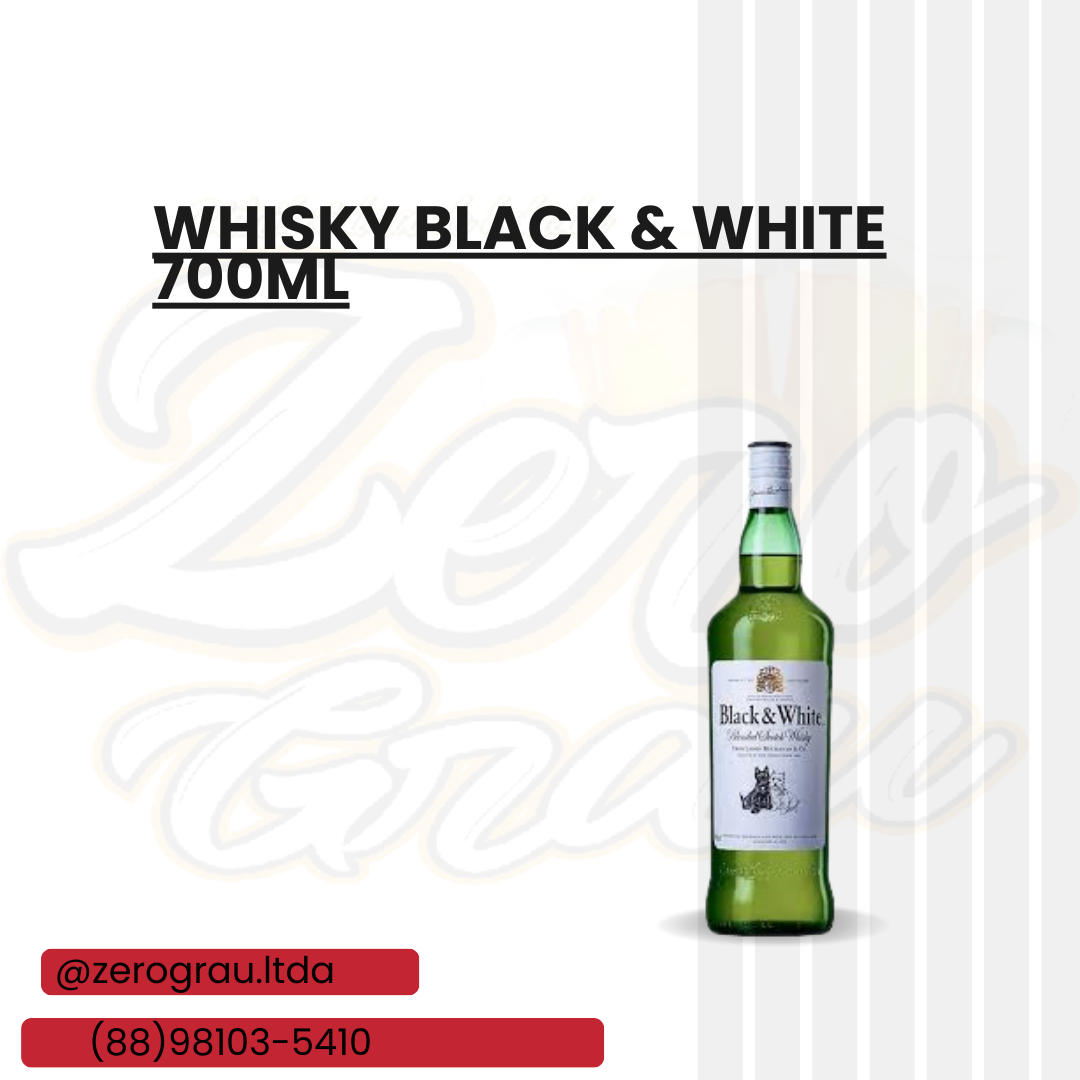 WHISKY BLACK E WHITE 700ML