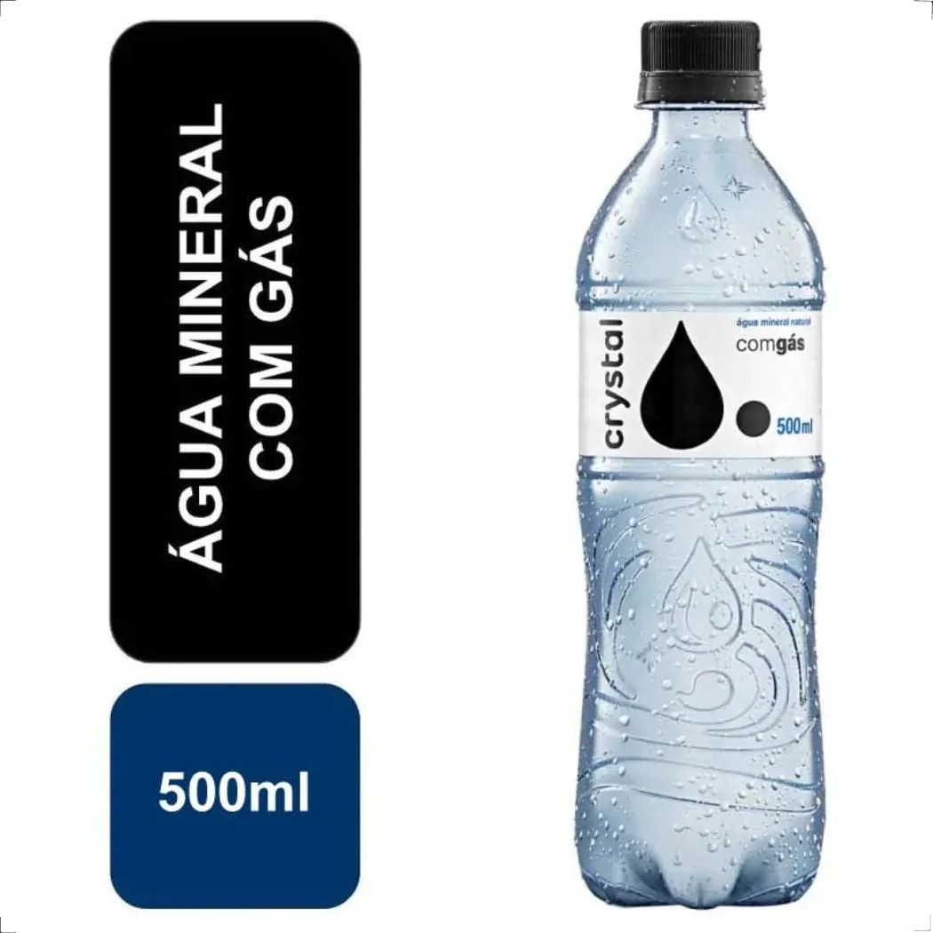 ÁGUA COM GÁS CRYSTAL 500 ML