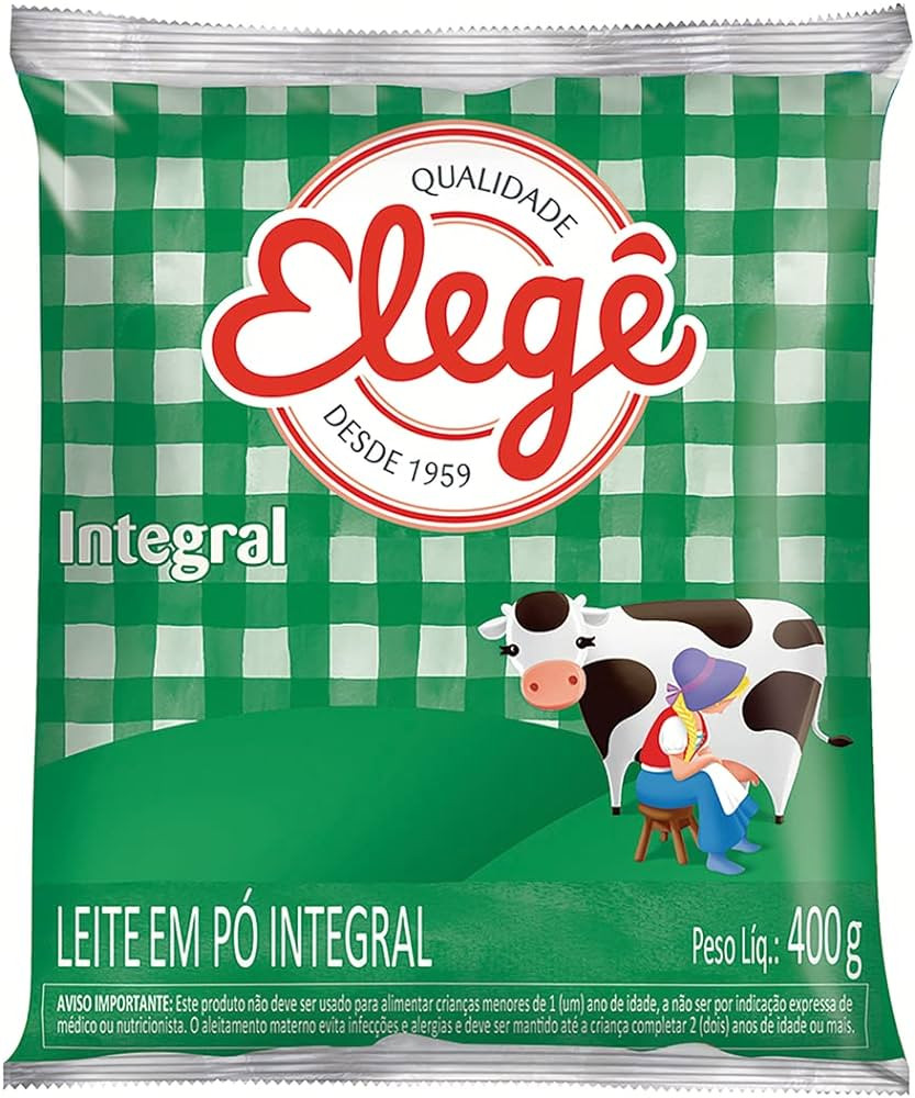 Leite em pó Elegê Integral sachê 400g