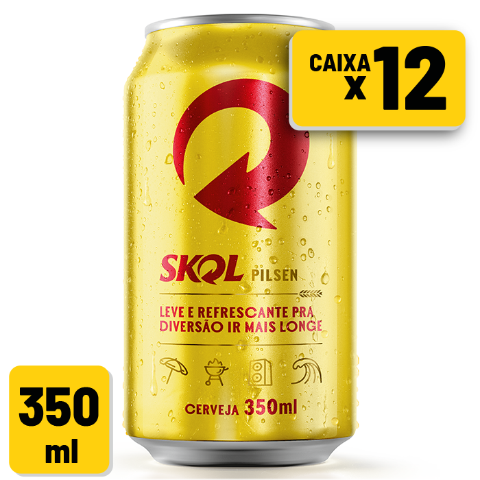 Cerveja Skol Pilsen Lata 350ml 