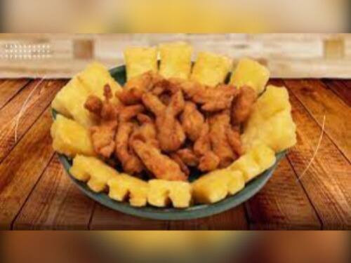 Isca de frango com mandioca