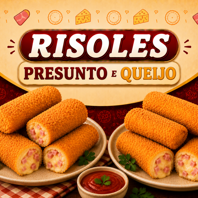 RISOLES DE PRESUNTO E QUEIJO