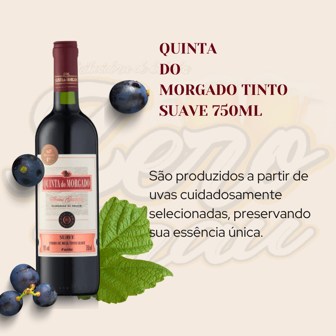VINHO QUINTA MORGADO TINTO SUAVE 750ML