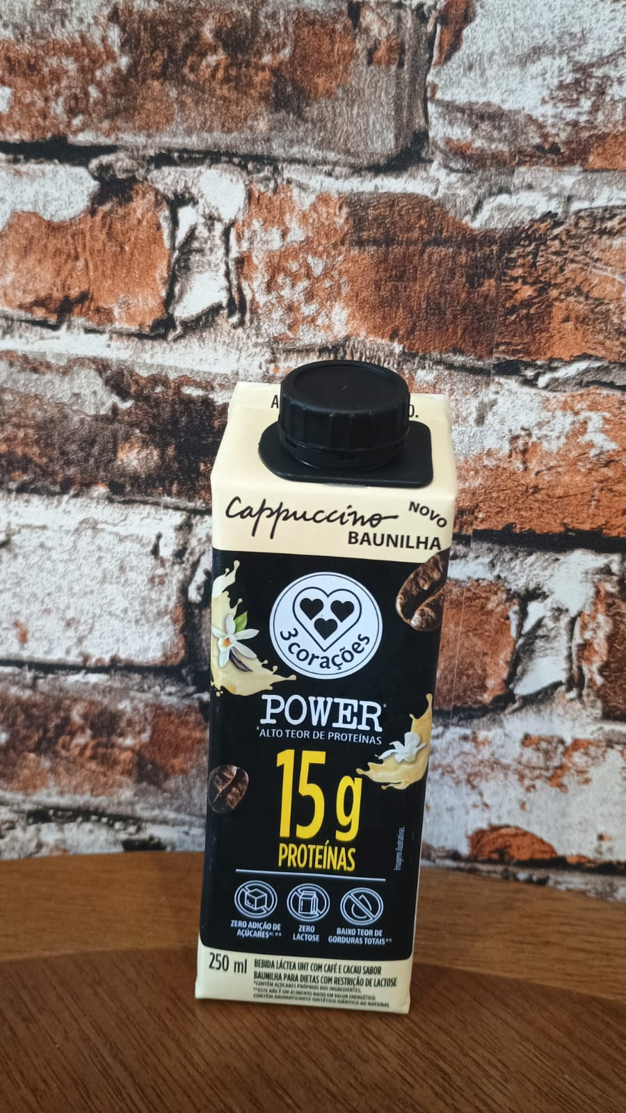 Cappuccino Baunilha 3 Coraçoes Power 15g Proteinas  250ml