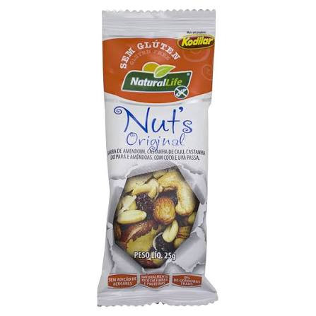 Barra Nuts Natural Life Zr Glut Original 25g