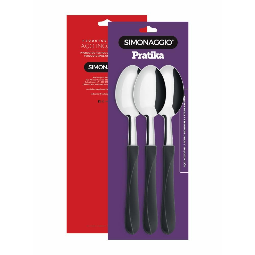 Colher simonaggio prática c/ 3un preto