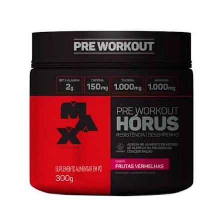 Pre T Horus Max T Frutas Vermelhas Pt 300g