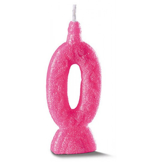 VELA ANIVERSARIO BRILHO FESTA SUPER N0 ROSA  $$