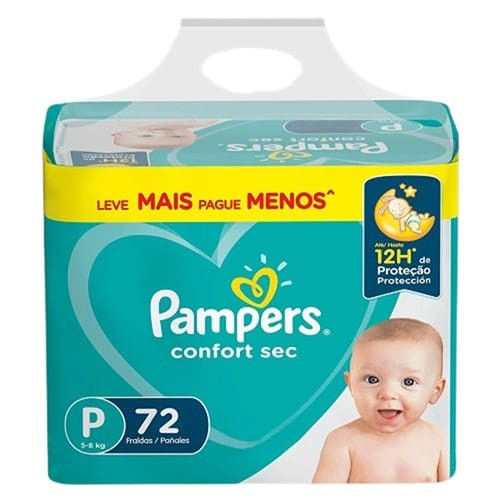 Fralda Confort Sec P Pampers 72un