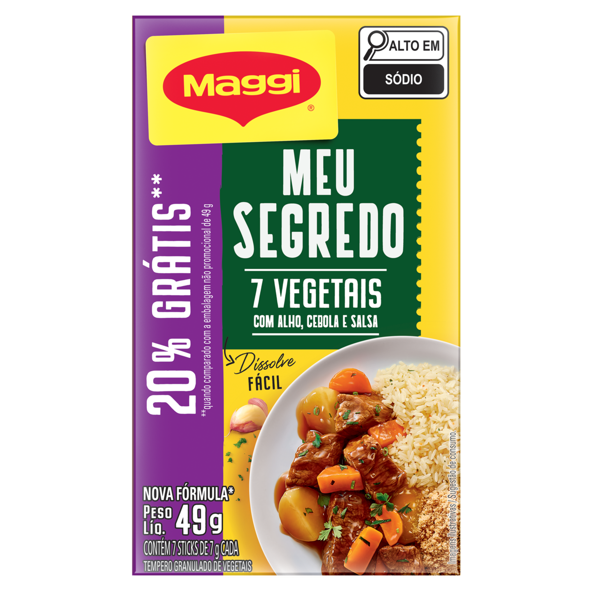 TEMPERO MAGGI MEU SEGREDO 7 VEGETAIS 49g