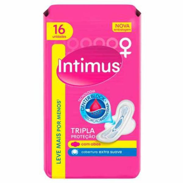 ABSORVENTE INTIMUS GEL JUMBO SUAVE C/ABAS LV 16