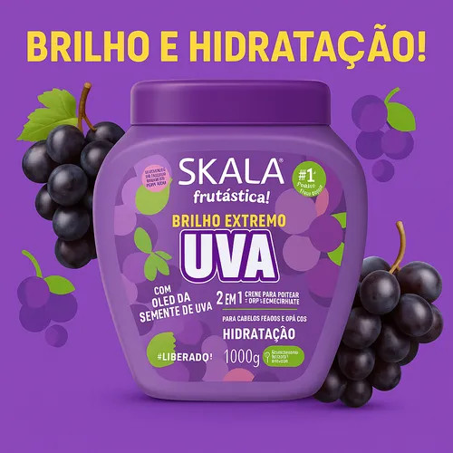 CREME SKALA HIDRATA. BRILHO EXTREMO UVA 1KG
