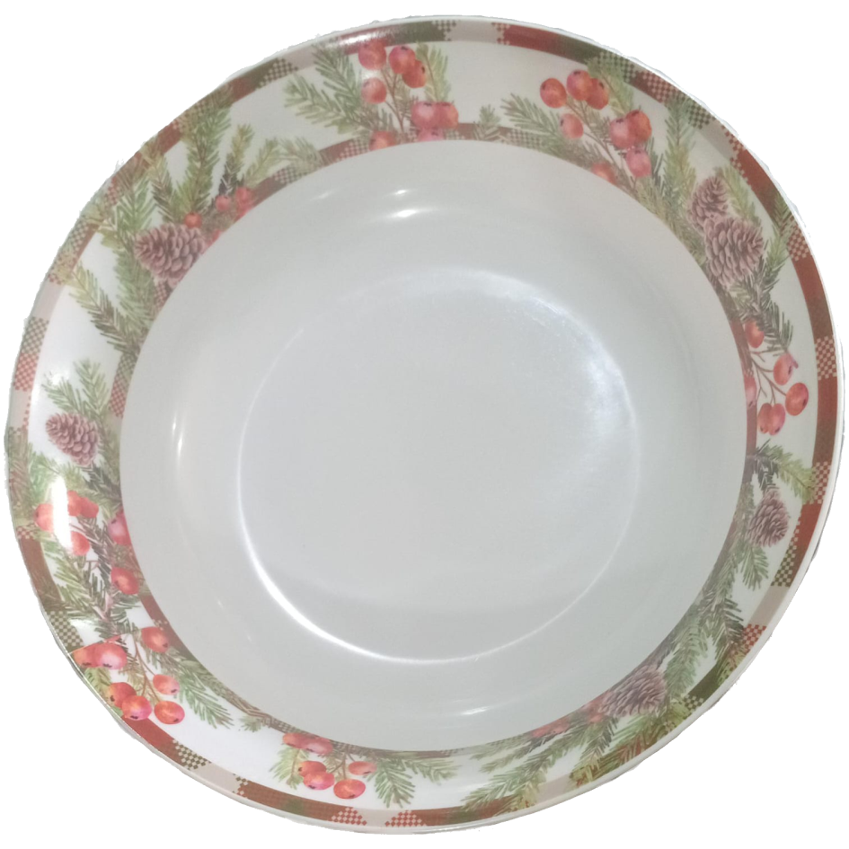 SALADEIRA MAGIZI MELAMINE NATAL REDONDA 25CM
