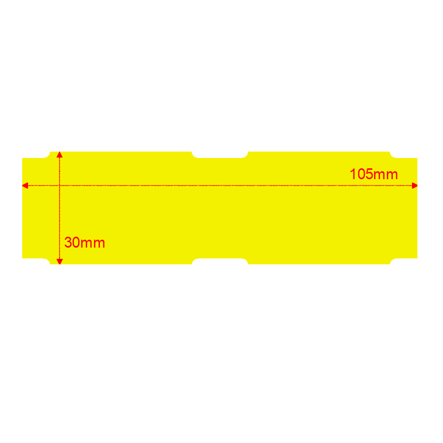 Etiqueta 105 x 30 Gondola Amarela