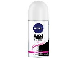 DESOD ROLL-ON NIVEA FEM BLACK&WHITE INVISIBLE CLEAR 50ML