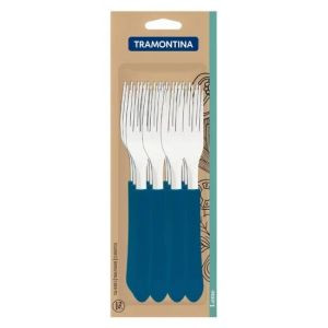 GARFO TRAMONTINA LEME INOX AZUL C/3UN