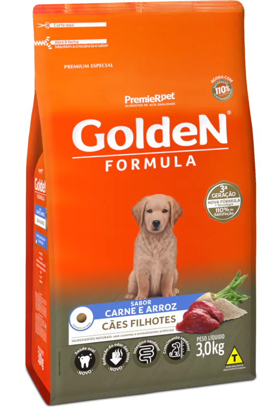 Golden Formula Filhotes Carne & Arroz 15kg 