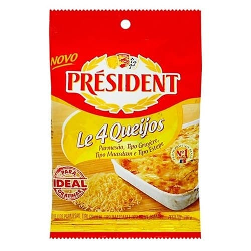 Queijo Ralado President 4 Queijos 100g