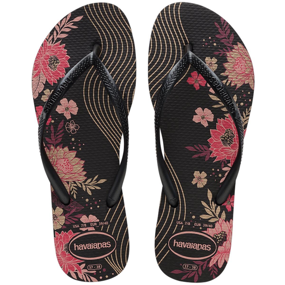 CHINELO HAVAIANAS SLIM ORGANIC  PRETO 37/38