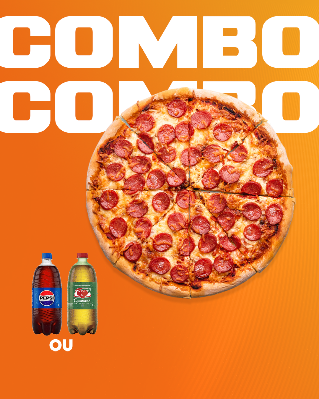 COMBO PIZZA MÉDIA + 1 REFRI 1L