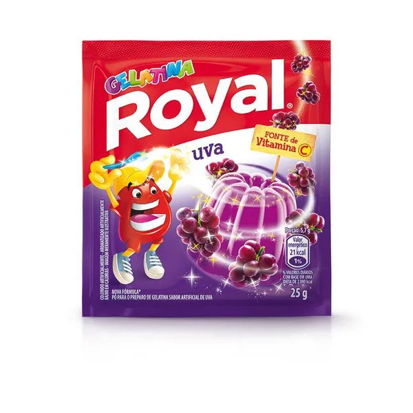 Gelatina Royal Uva 25g