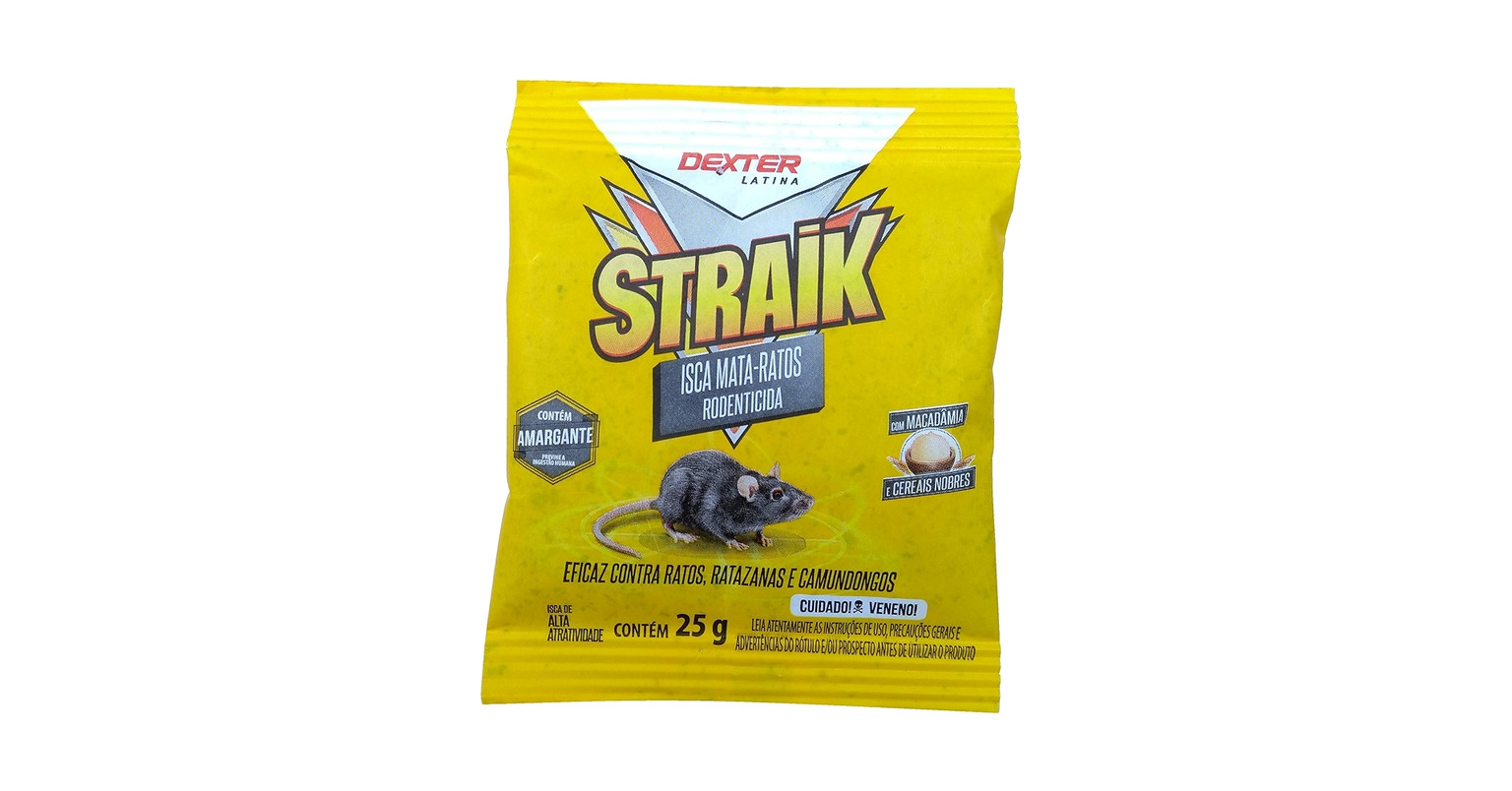 Inseticida Straik Isca M.Ratos 25g