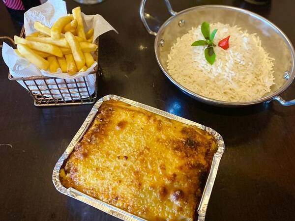 Executivo Lasanha Bolonhesa + Arroz Branco + Batata Frita