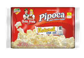 Pipoca micro Fritz e Frida natural c/ sal 100g